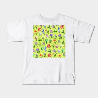 Genshin Impact Flowers Print (Spring Green) Kids T-Shirt